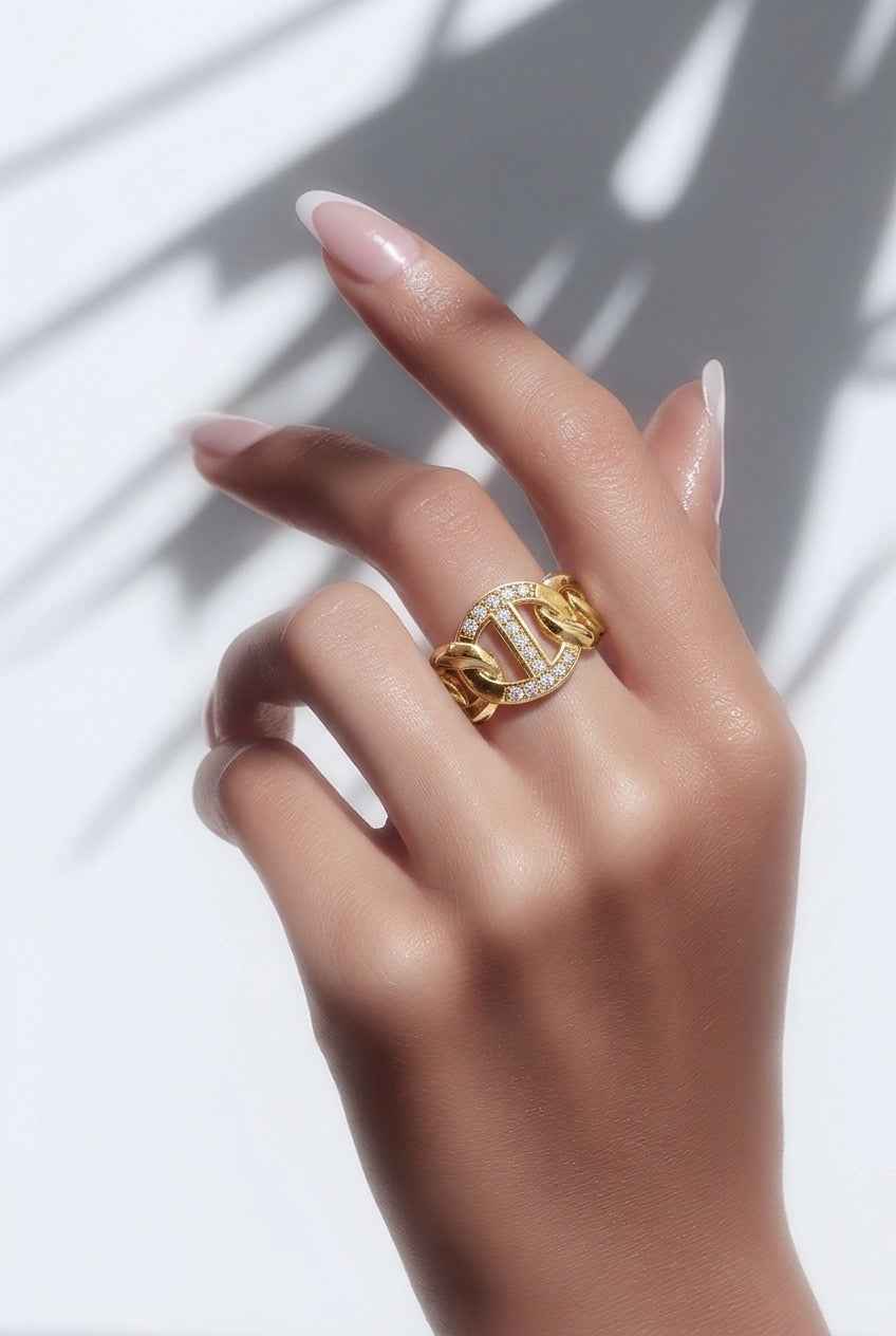 Knot Pavoi Gold Ring