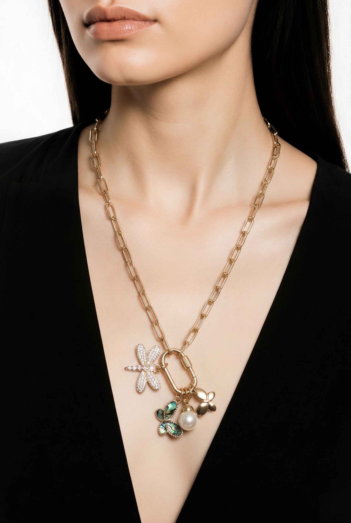 July 23 Non-Tarnish Multi-Charm Gold Necklace