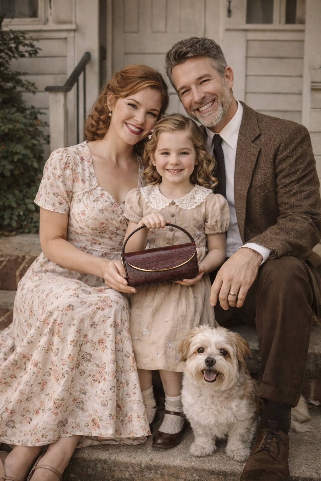 Vintage crocodile patterned box purse