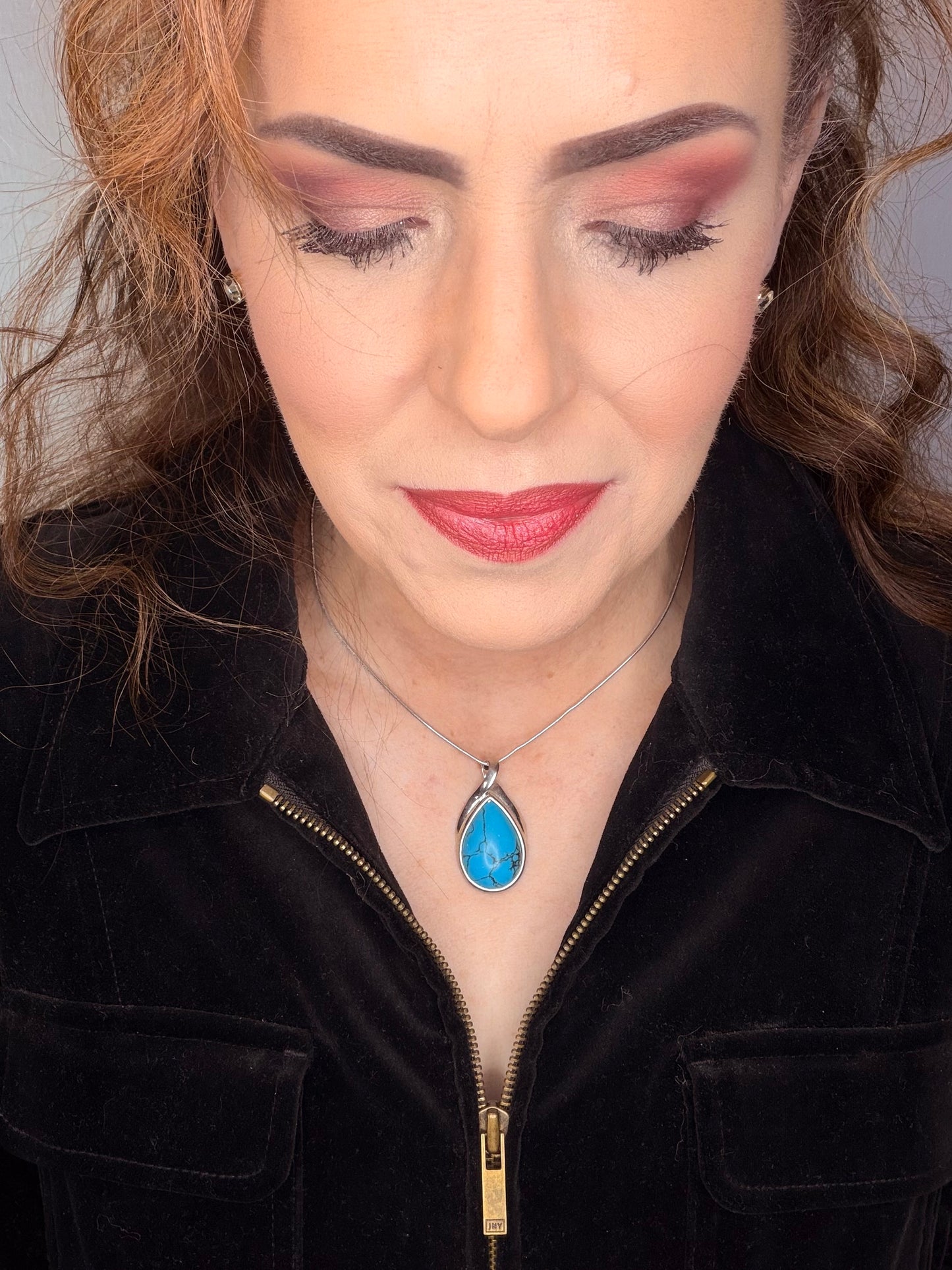 Turquoise Teardrop Necklace