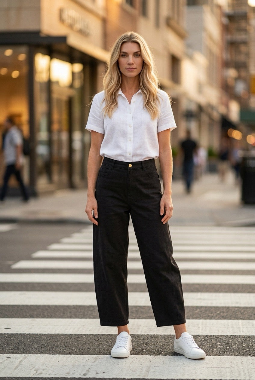 Rae Mode Black Barrel Denim Jeans