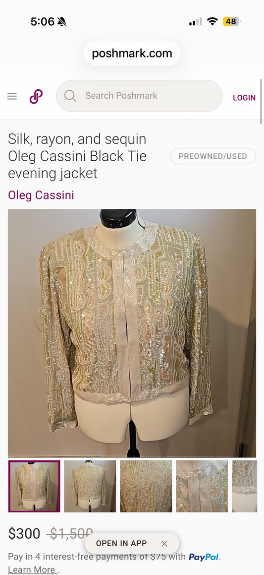 *New* Vintage Evening sequined and gem top