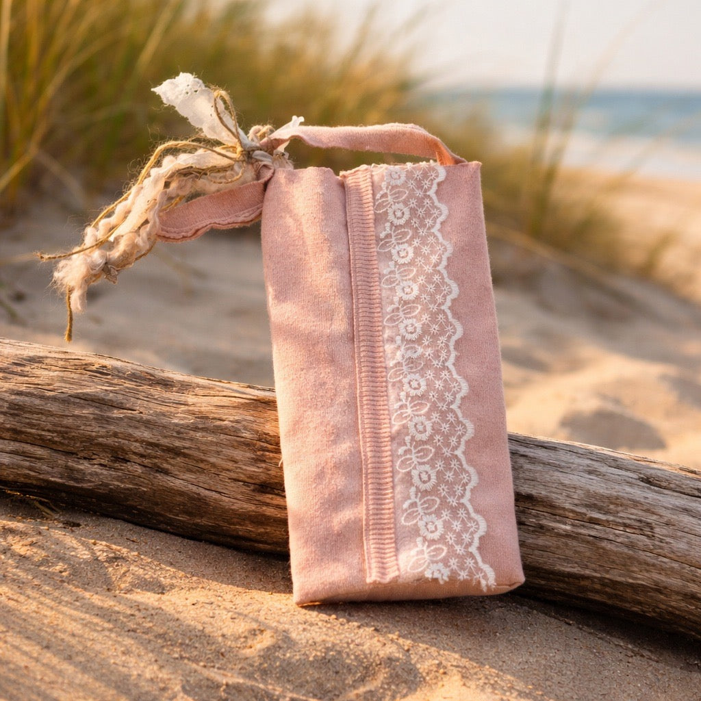 Pink Vintage Lace Bag