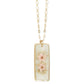 Cottage Classic Light Pink Gold Bar Dried Flower Necklace - Charmed Paisley