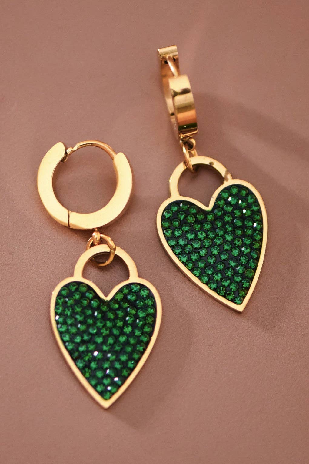18K Gold Plated Waterproof Stainless Steel Drop Earrings - 7663
