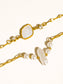 18K Gold Non-Tarnish Pearl Chain Bracelet