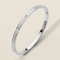 Baguette Stone Stainless Steel Hinged Bangle Bracelet