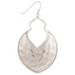 Silver Arabesque Hammered Earring - Charmed Paisley