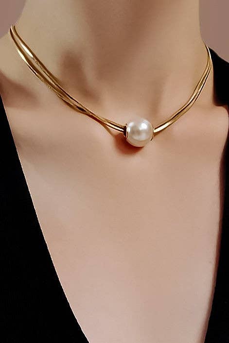 18K Gold Plated Waterproof Stainless Steel Chain Necklace - 7761