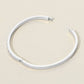 Baguette Stone Stainless Steel Hinged Bangle Bracelet