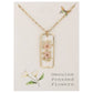 Cottage Classic Light Pink Gold Bar Dried Flower Necklace - Charmed Paisley