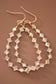 Wire Wrapped Zircon Crystal Teardrop Earrings - 7283