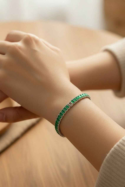 Baguette Green Bracelet