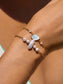 18K Gold Non-Tarnish Pearl Chain Bracelet
