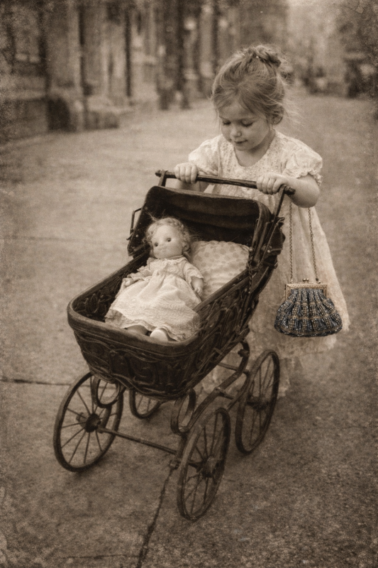 Vintage denim blue glass beaded purse