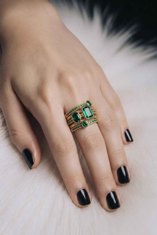 Emerald Multi-Stone Ring