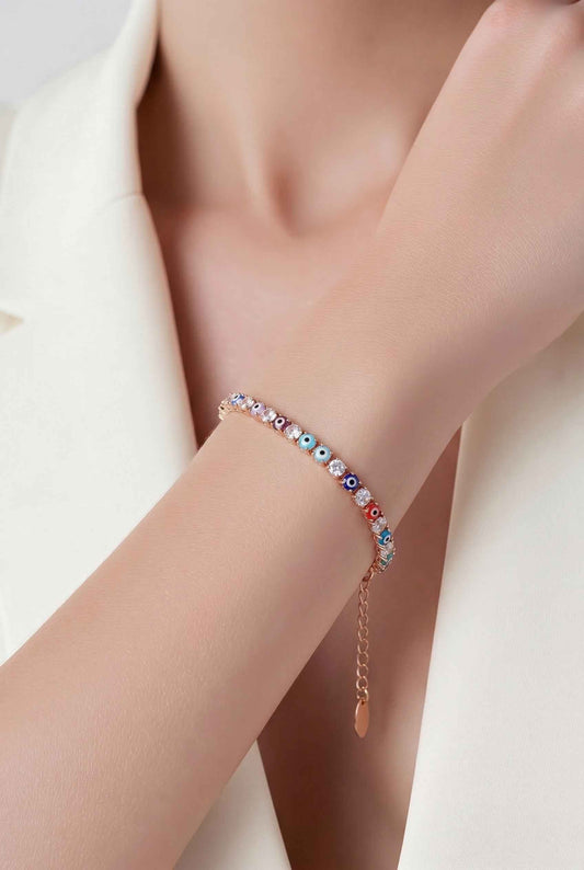 July23 Evil Eye 14k Gold Filled Pavoi Gold Anklet
