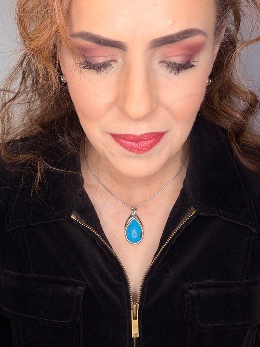 Turquoise Teardrop Necklace