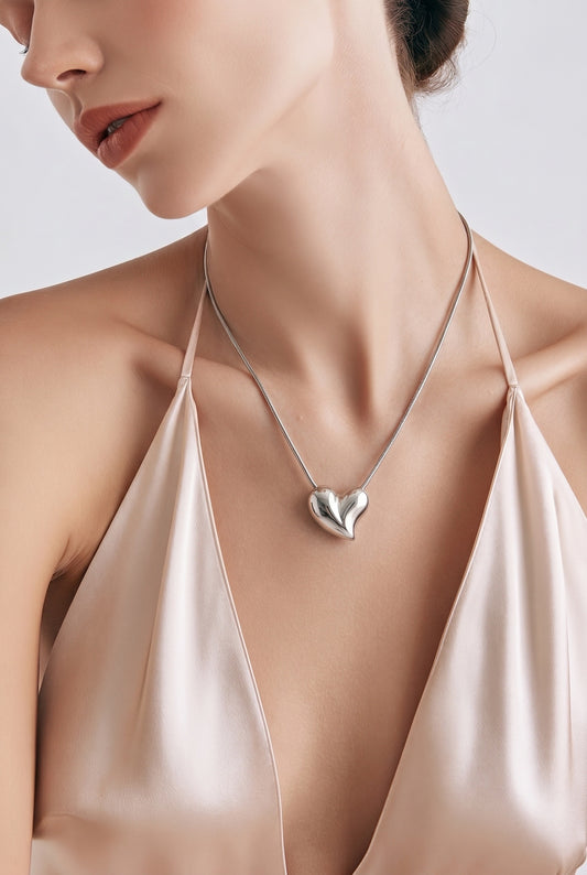 Stainless Steel Silver Heart