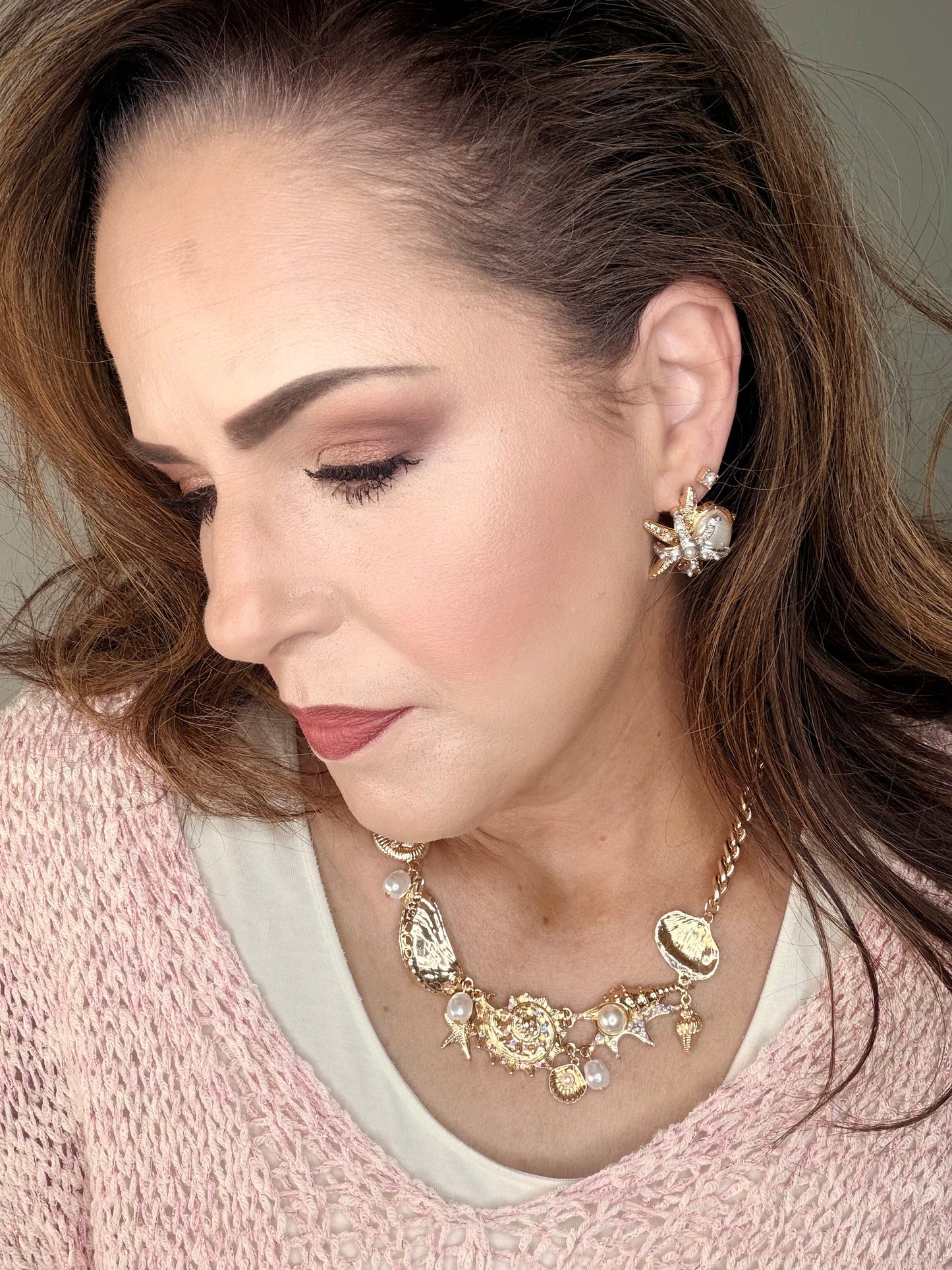 STARFISH STATEMENT PEARL EARRINGS