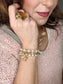 Pearl & Gold Beaded Charm Bracelet