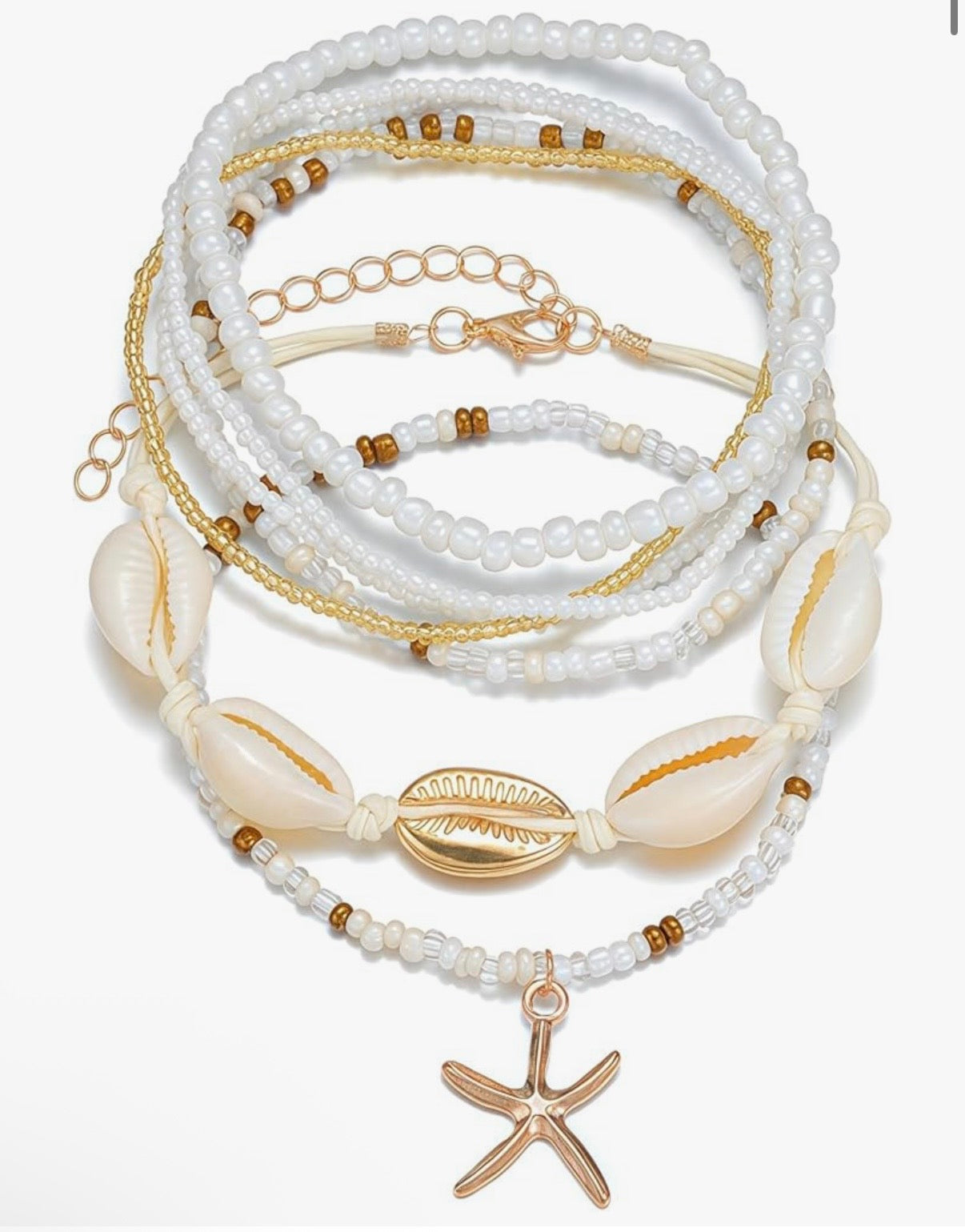 Shell Ankle Bracelet Set - Charmed Paisley