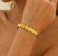 Ocean Beach 18k Plated Gold Stainless Steel  Fish Bangle Bracelet - Charmed Paisley