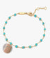 Turquoise 14k Plated Single Dainty Bracelet
