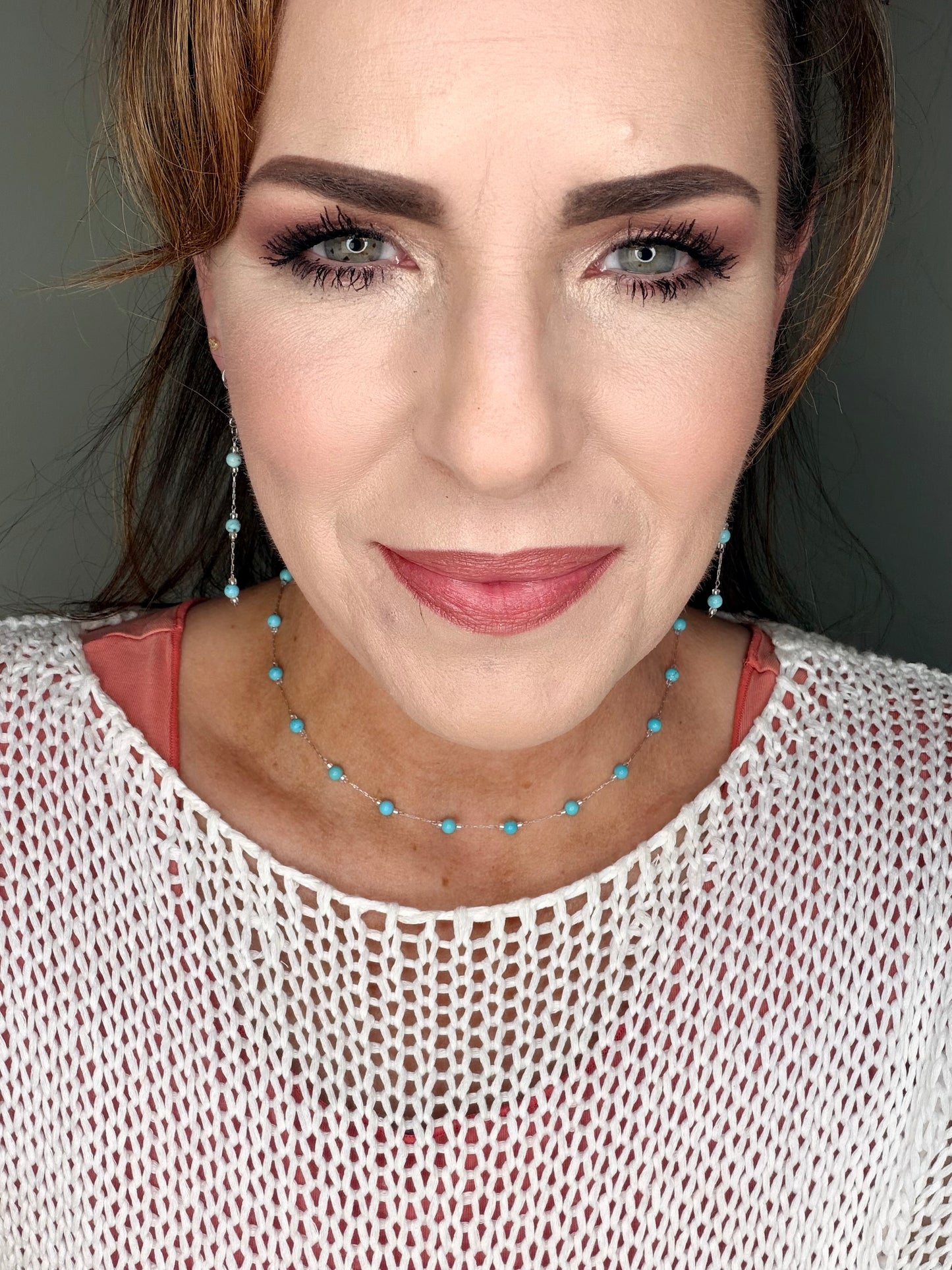 12 - 18K Silver or Gold Turquoise Jewelry Set - Charmed Paisley