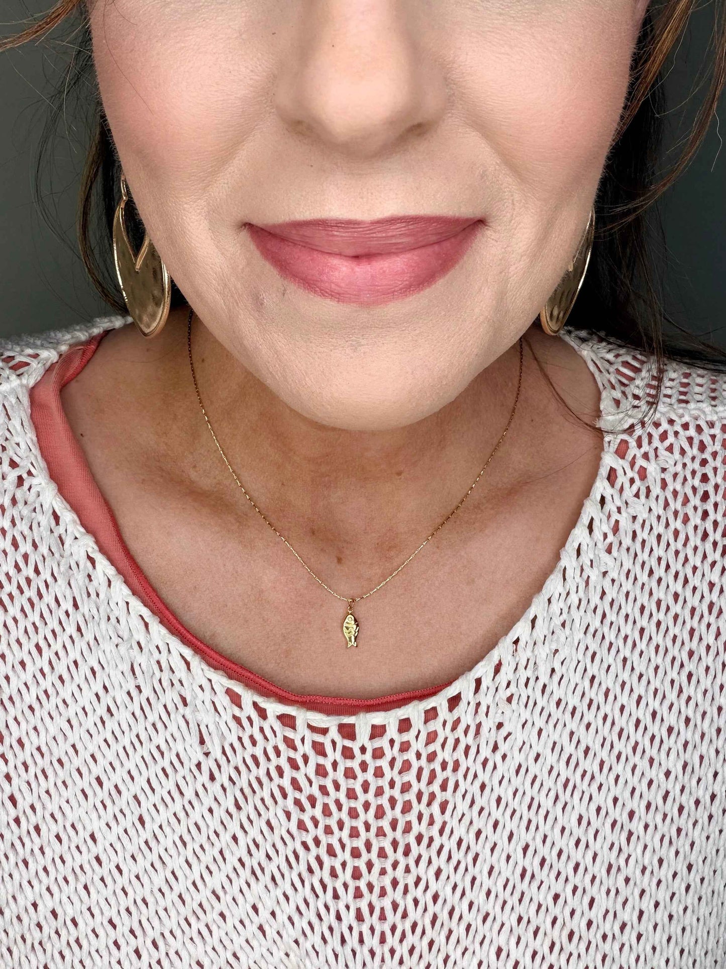Stainless Steel  Pendant Fish Necklace for Women 18K Gold Plated Ocean Style Jewelry 16+2 Inch Adjustable Hypoallergenic Beach Necklace Gift (Copy) (Copy)