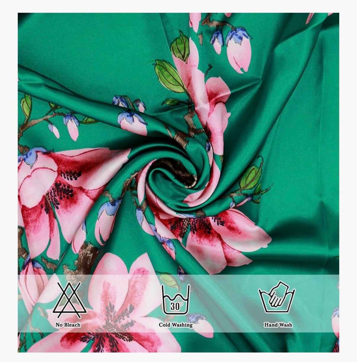 Ciormis 35" Silk Head Scarf for Women,Satin Hair Scarf Square Silk Bandana Top Neck Scarves Hair Wraps for Sleeping