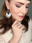 Silver Arabesque Hammered Earring - Charmed Paisley