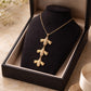 Gold Trio Bee-Winged Pavoi Necklace