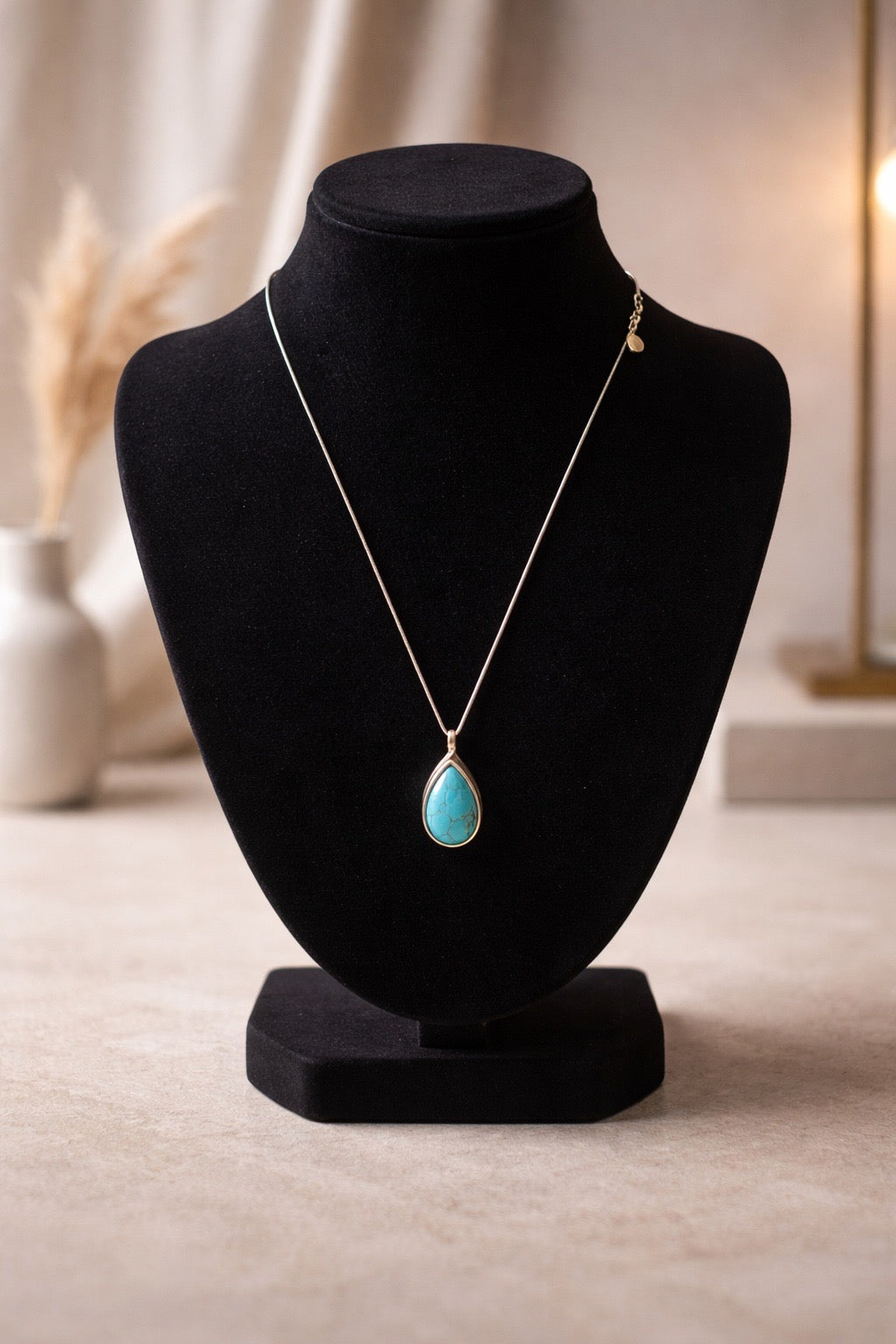 Turquoise Teardrop Necklace