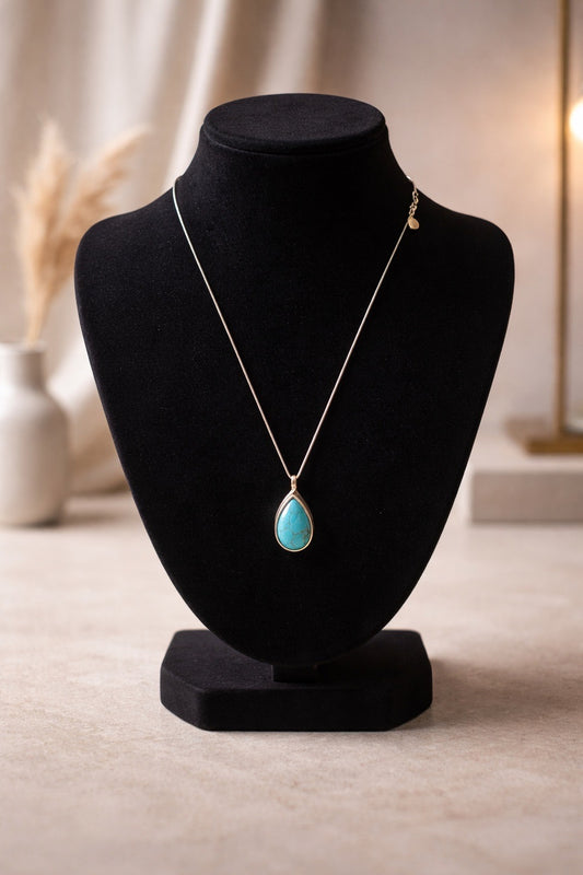 Turquoise Teardrop Necklace
