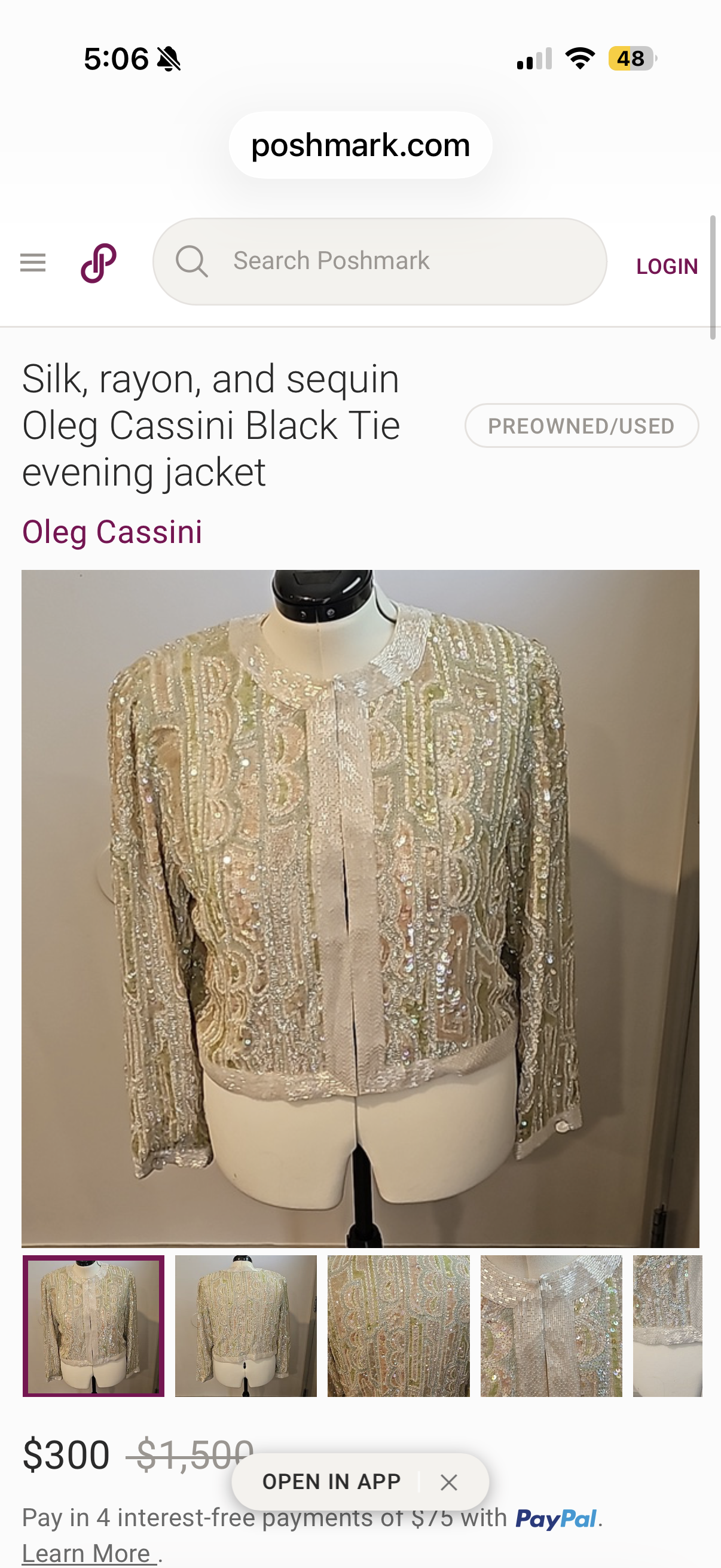 *New* Vintage Evening sequined and gem top