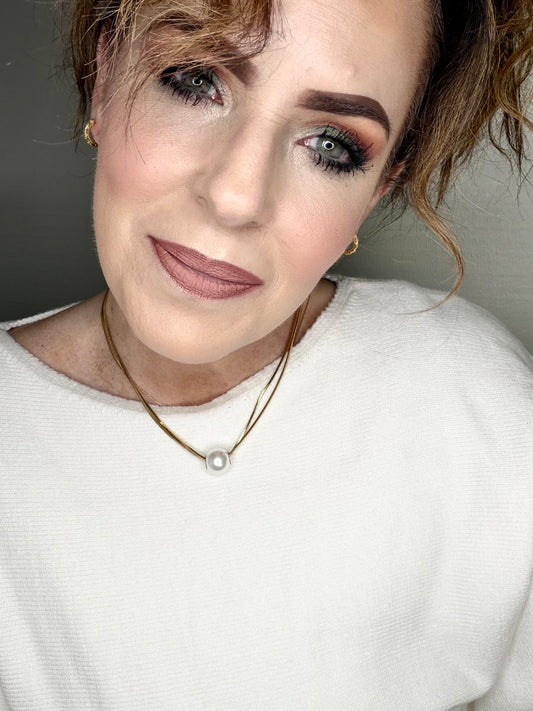 18K Gold Plated Waterproof Stainless Steel Chain Necklace - 7761