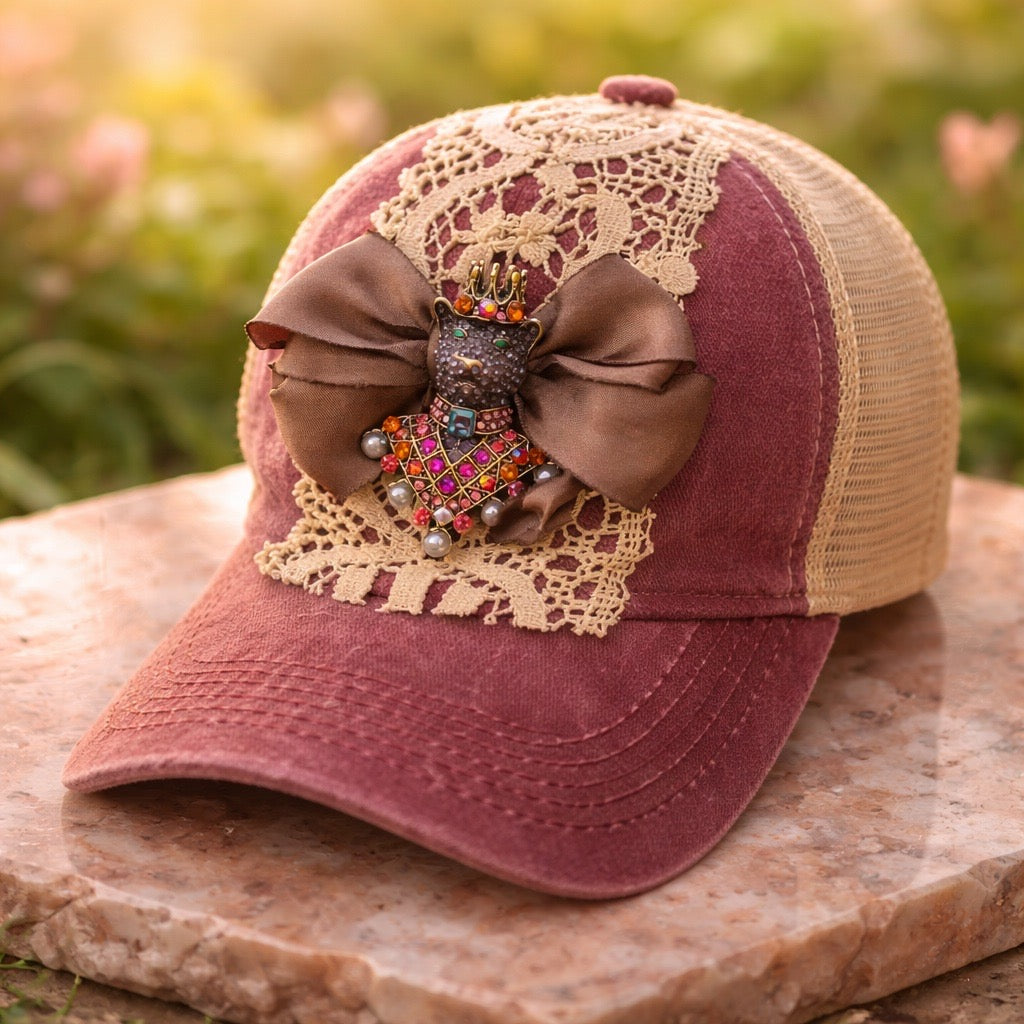 Vintage Violet Panther Hat