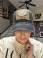 Vintage Quilted Beach Baseball Hat