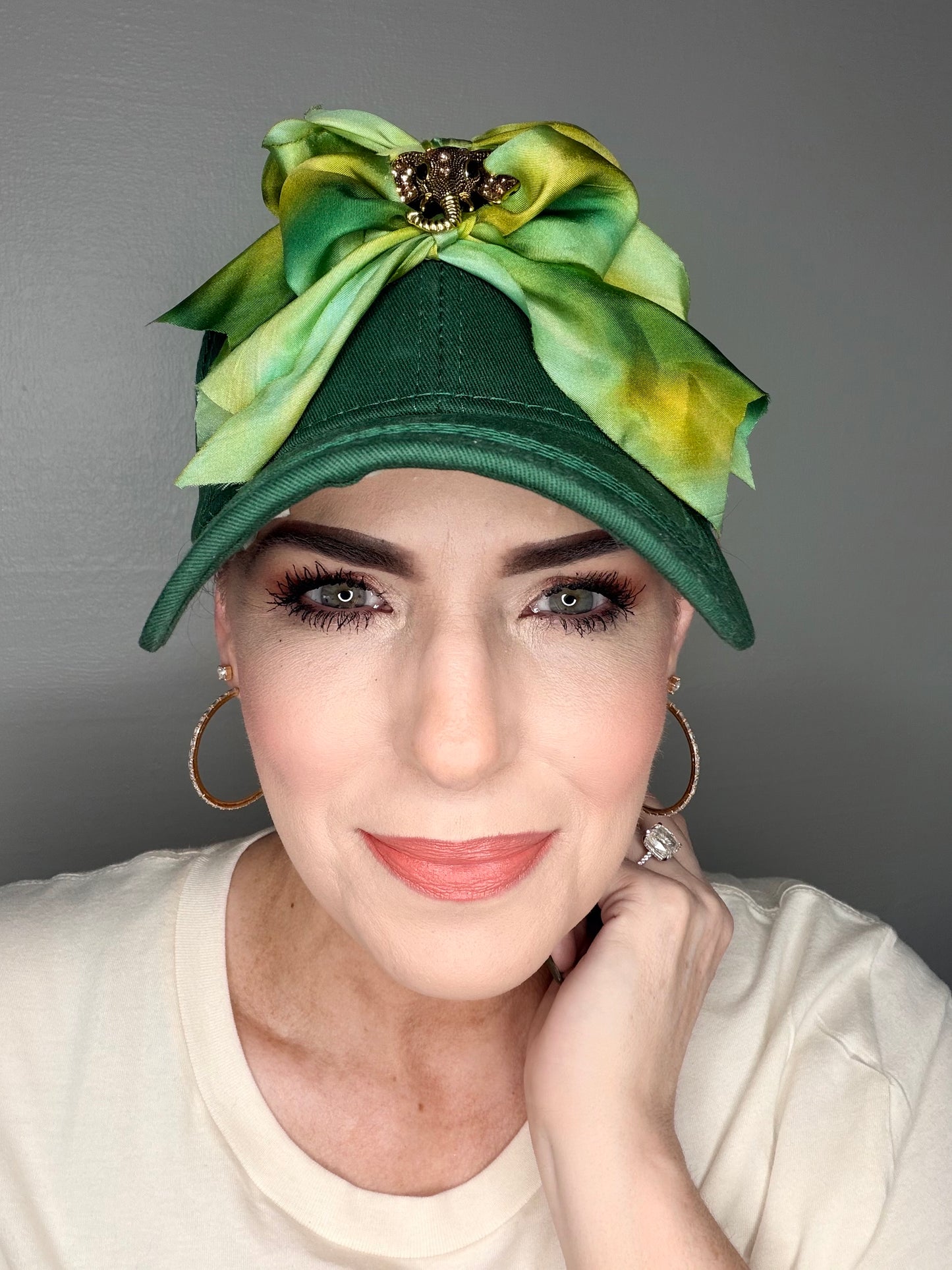 Vintage Elephant Green Baseball Hat