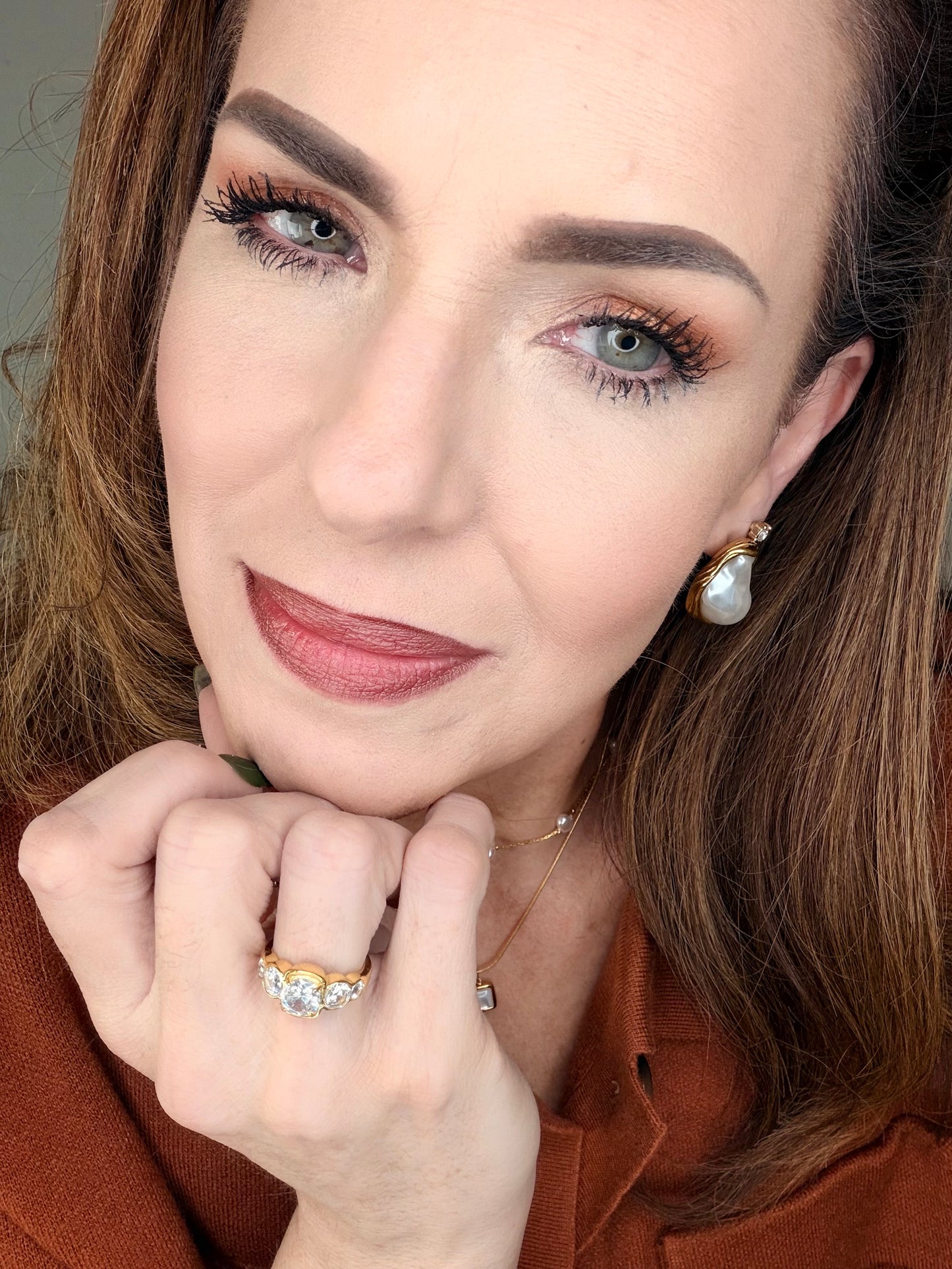 Irid 18K Gold Non-Tarnish Multi CZ Statement Ring