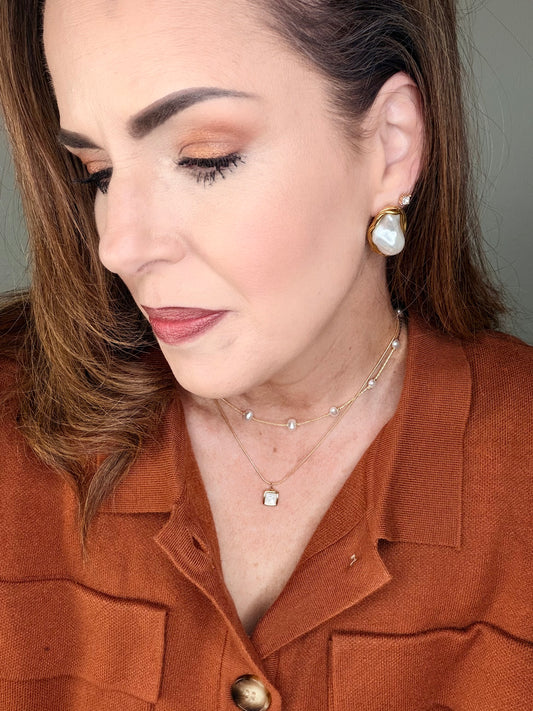 Ida 18K Non-Tarnish Petite Pearl Necklace