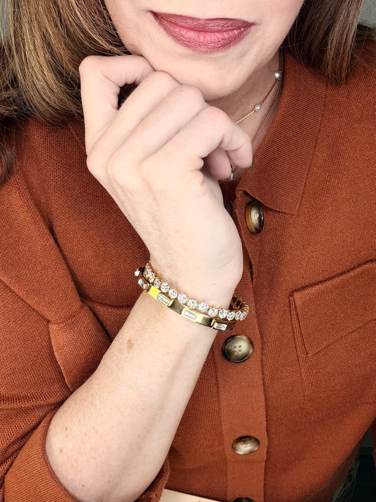 Maëlys 18K Gold Non-Tarnish CZ Glam Bracelet