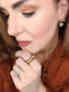 Melonie 18K Gold Non-Tarnish CZ Heart & Bow Earring