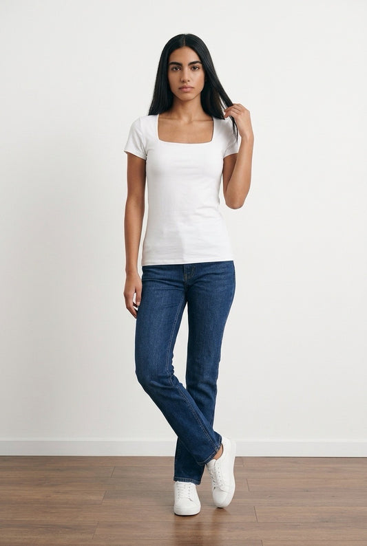 Vanilla Bay White Compression Top