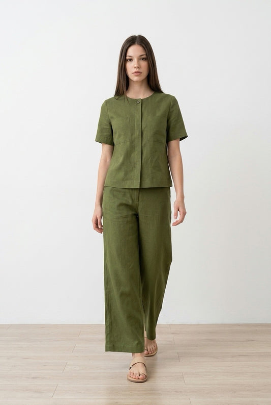 Glam Olive Dress Pant