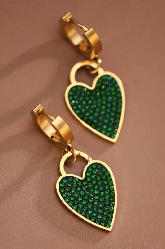 18K Gold Plated Waterproof Stainless Steel Drop Earrings - 7663