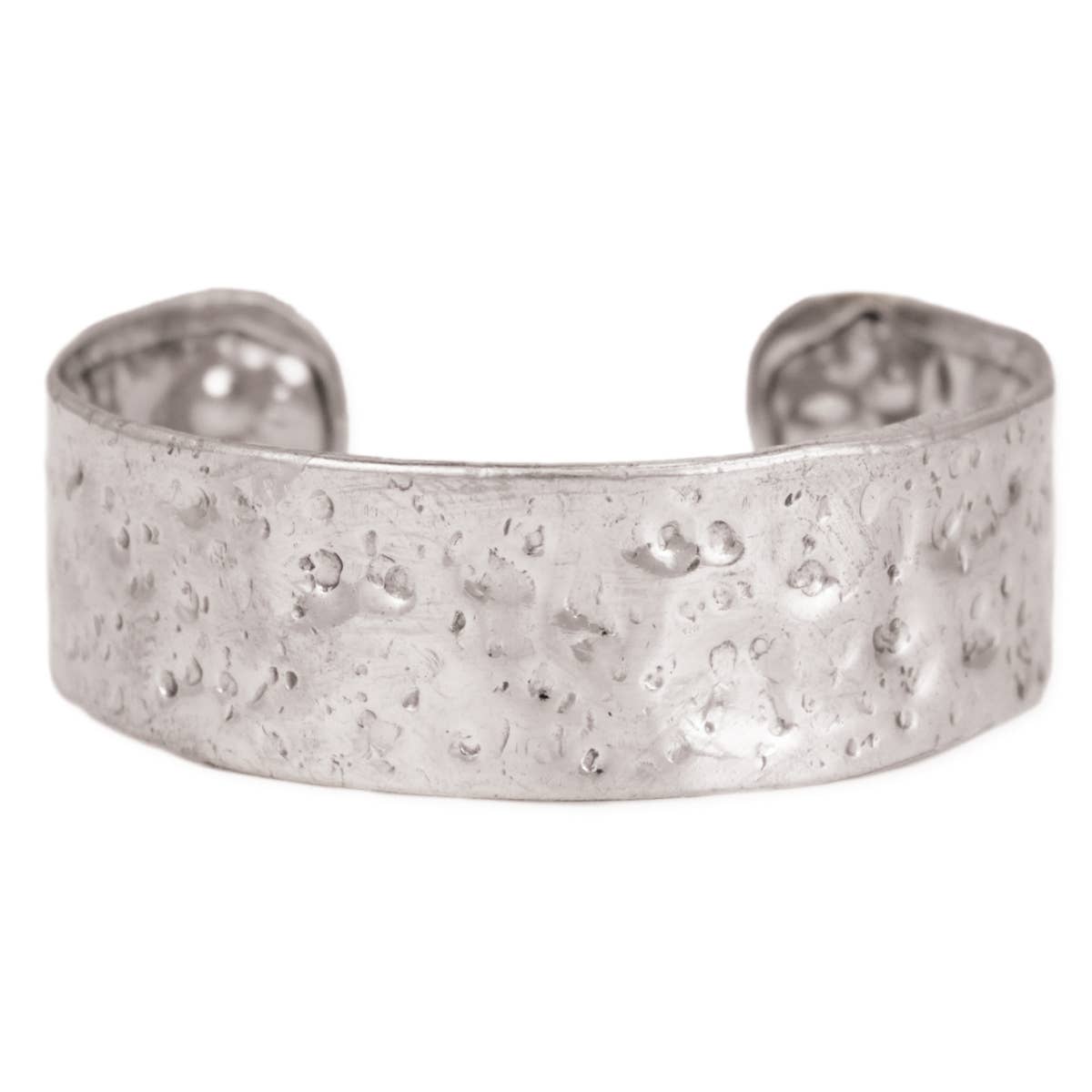 15 - Forged From Silver Textured Cuff Bracelet
