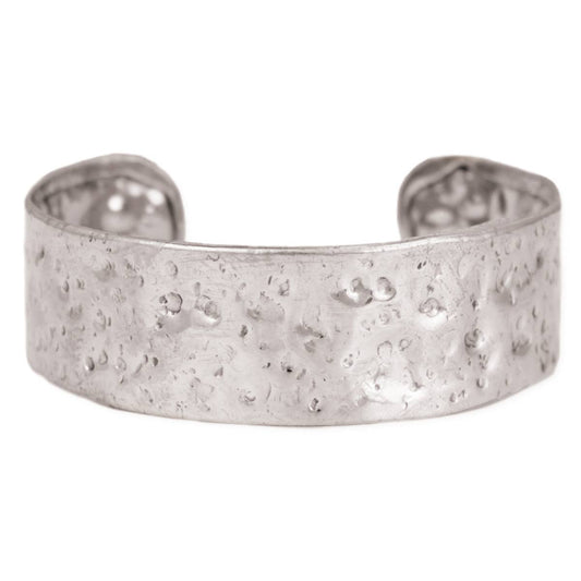 15 - Forged From Silver Textured Cuff Bracelet