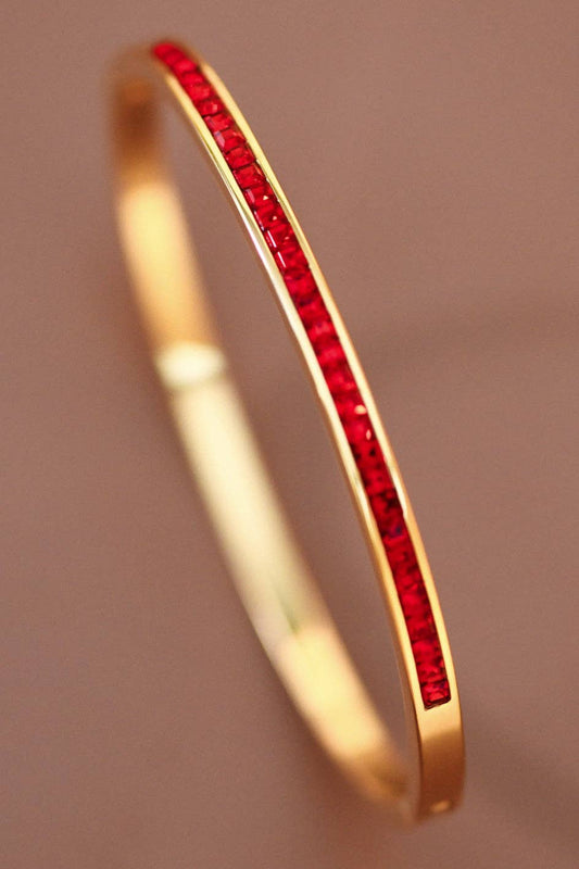 18K Gold Plated Waterproof Stainless Steel Bangle - 7611